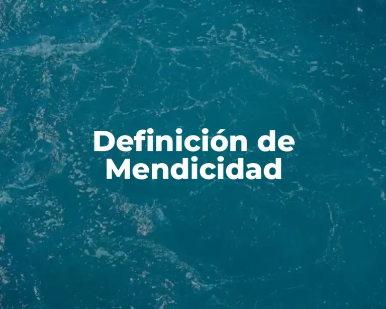 Definición de Mendicidad