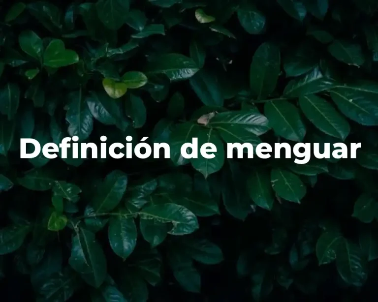 Definición de menguar