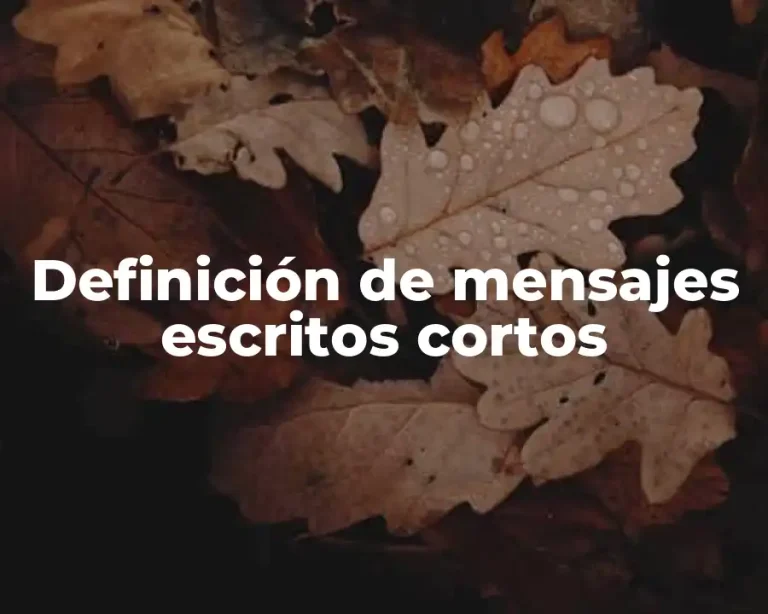 Definición de mensajes escritos cortos