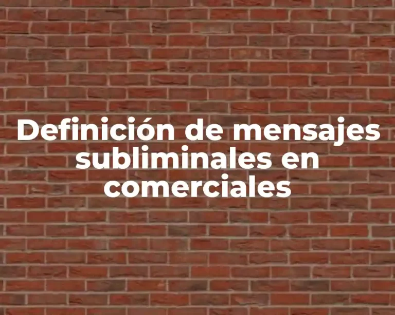 Definición de mensajes subliminales en comerciales