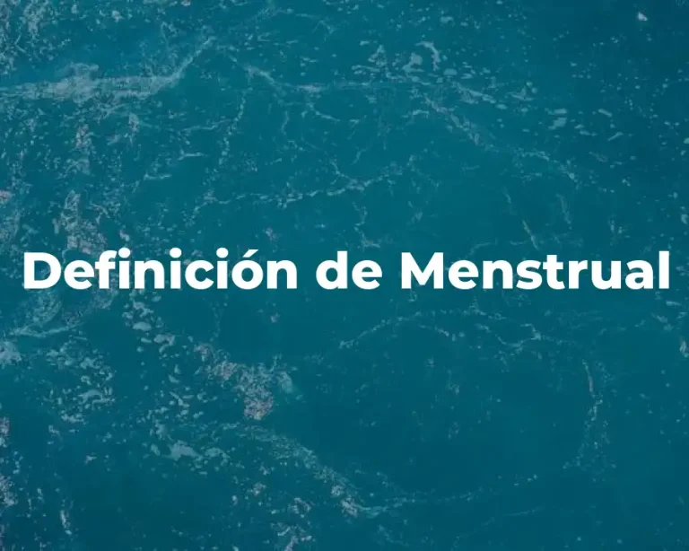 Definición de Menstrual