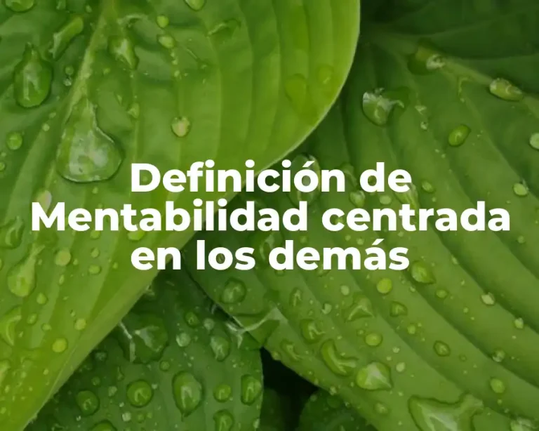 Definición de Mentabilidad centrada en los demás