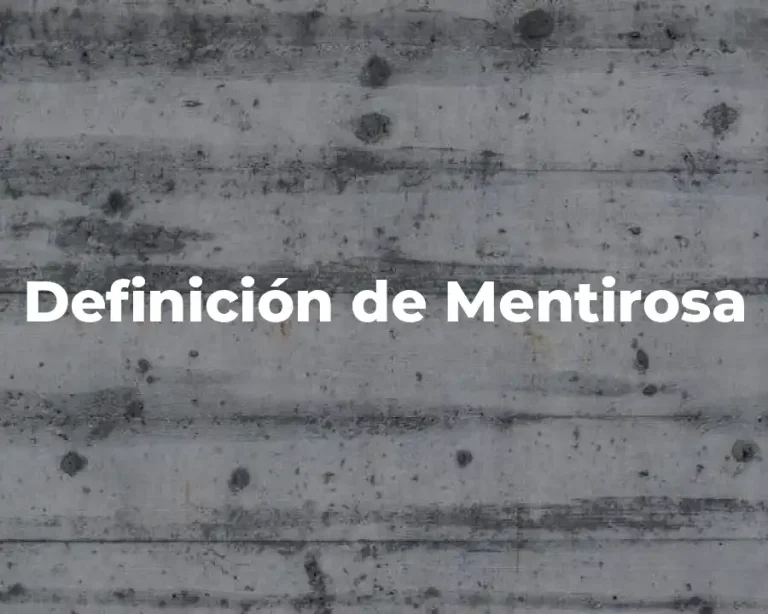 Definición de Mentirosa