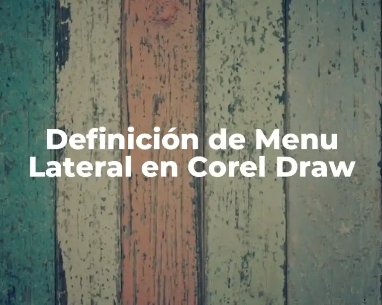 Definición de Menu Lateral en Corel Draw