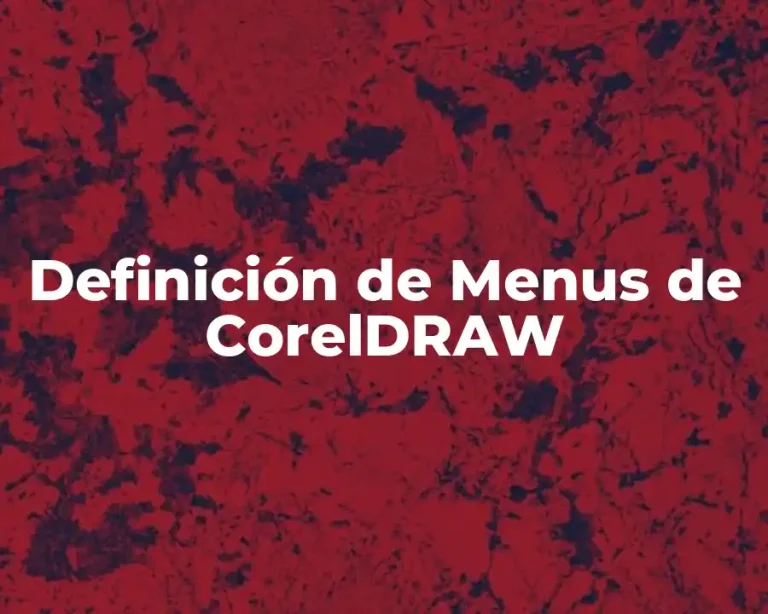 Definición de Menus de CorelDRAW