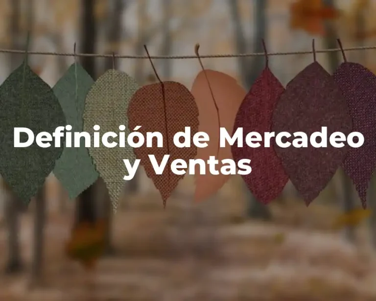 Definición de Mercadeo y Ventas