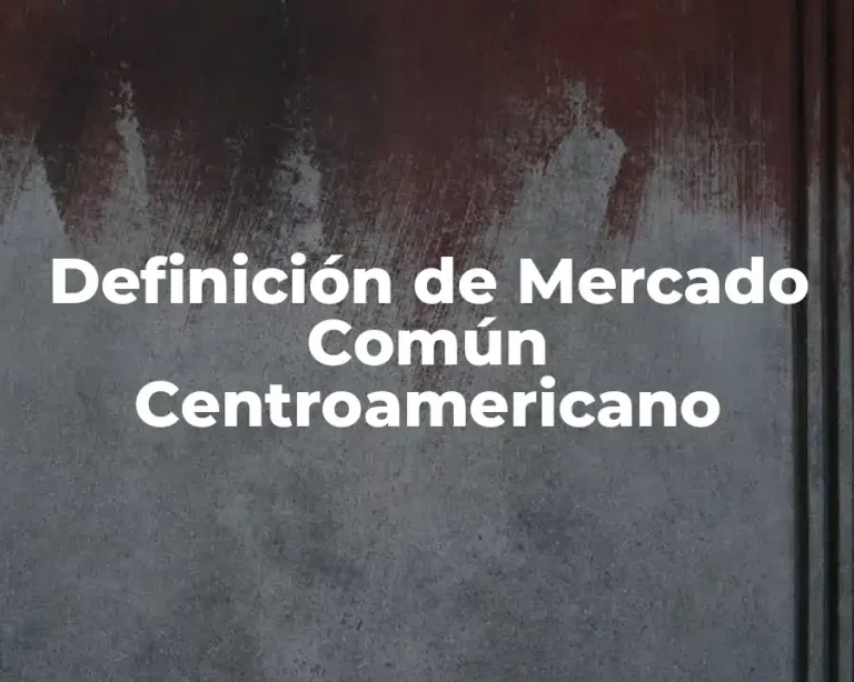 Definición de Mercado Común Centroamericano