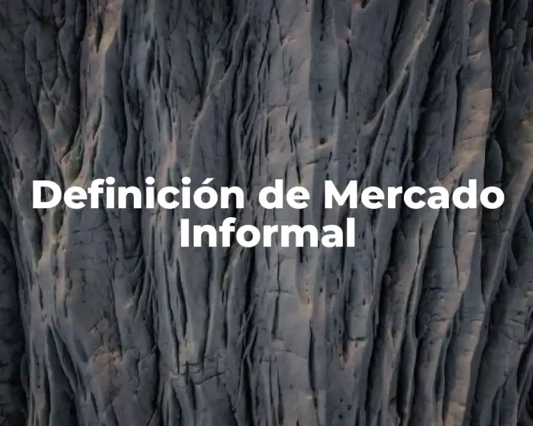 Definición de Mercado Informal