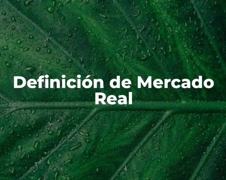 Definición de Mercado Real