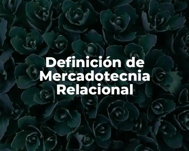 Definición de Mercadotecnia Relacional