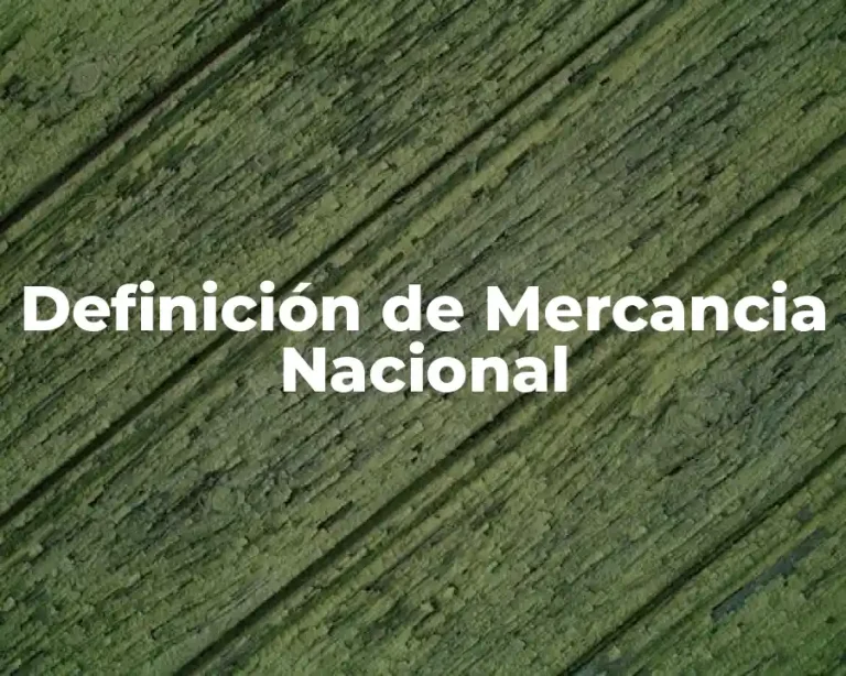 Definición de Mercancia Nacional
