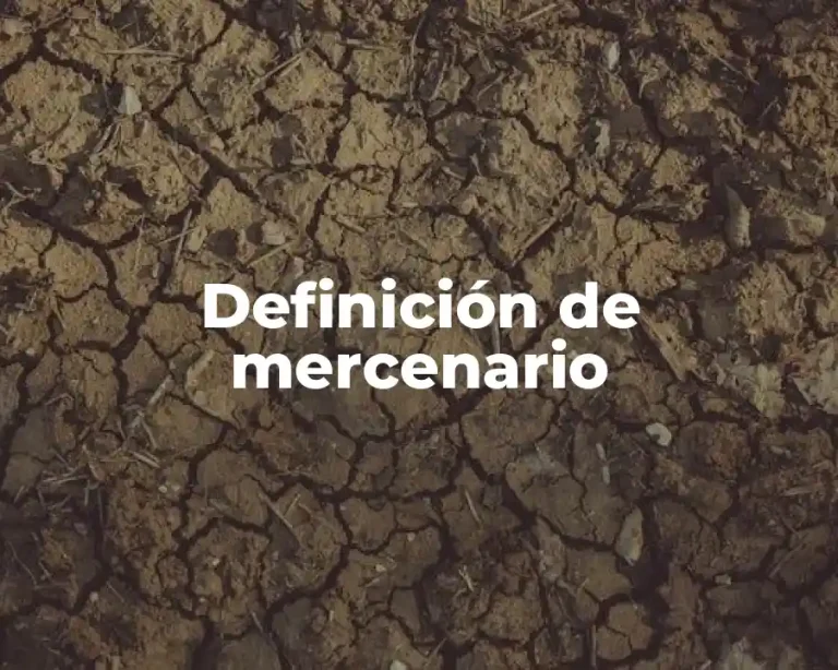 Definición de mercenario