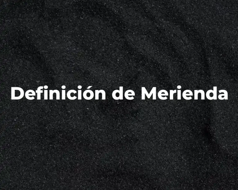 Definición de Merienda