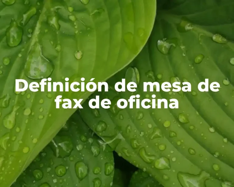 Definición de mesa de fax de oficina