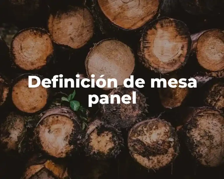 Definición de mesa panel