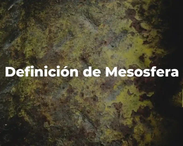 Definición de Mesosfera