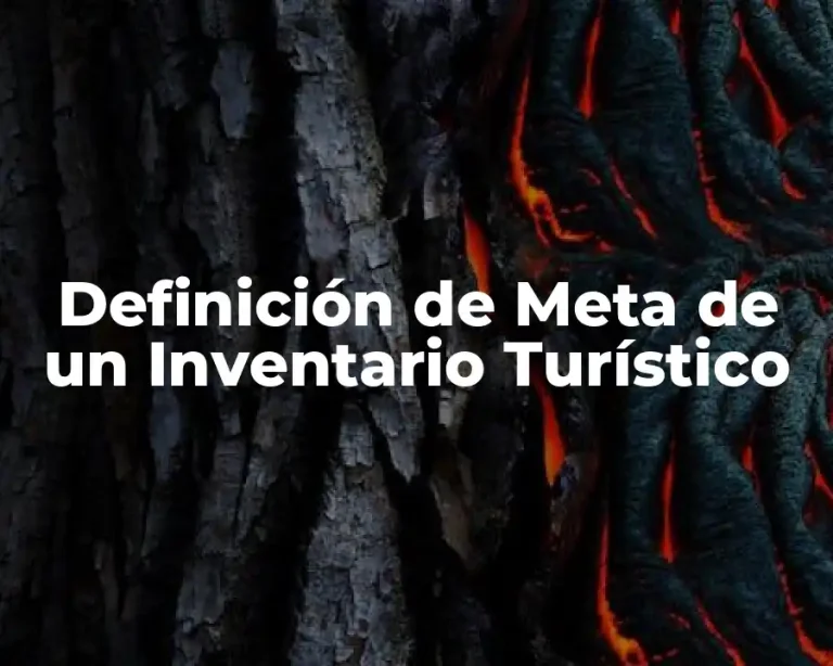 Definición de Meta de un Inventario Turístico
