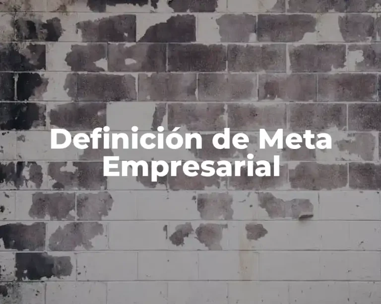 Definición de Meta Empresarial
