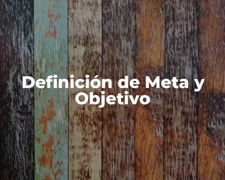 Definición de Meta y Objetivo