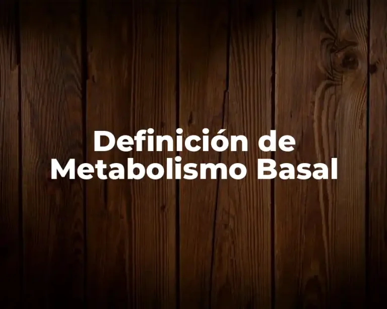 Definición de Metabolismo Basal