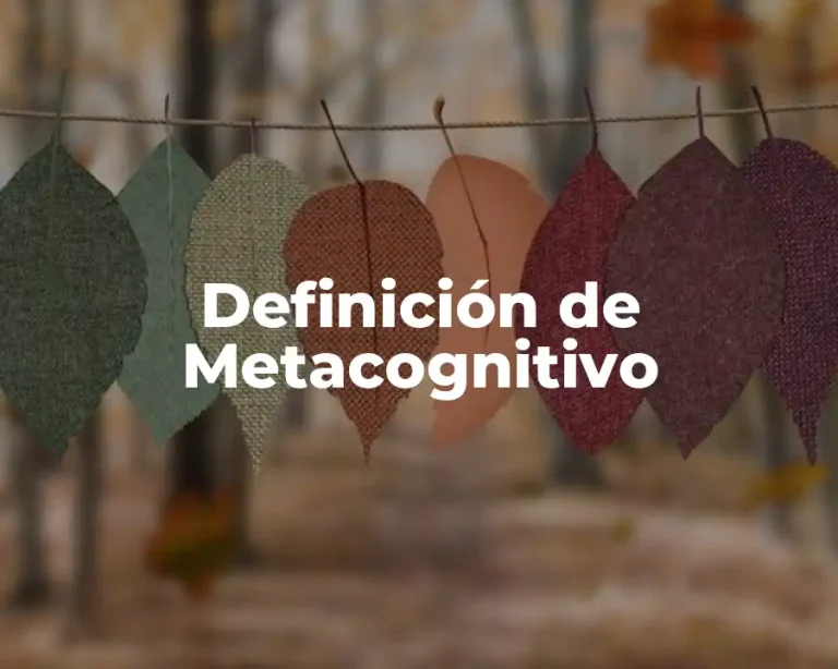 Definición de Metacognitivo
