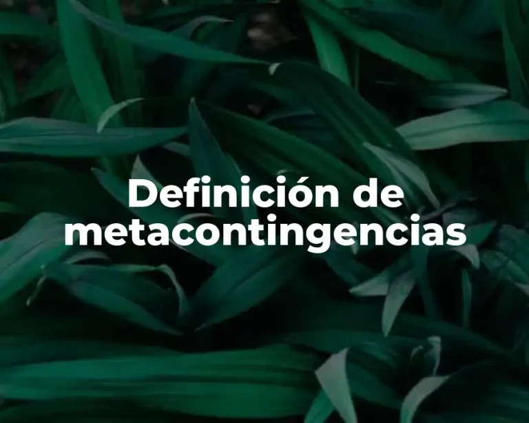 Definición de metacontingencias