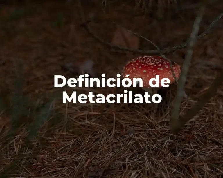 Definición de Metacrilato