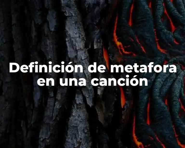 Definición de metafora en una canción