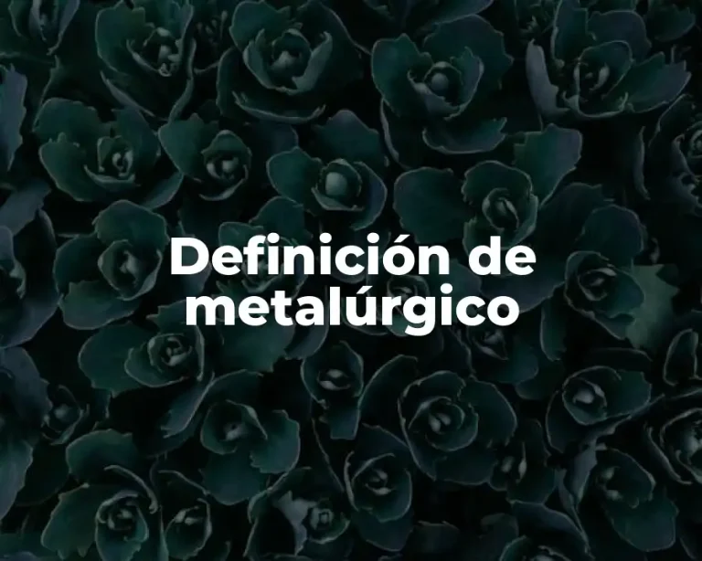 Definición de metalúrgico