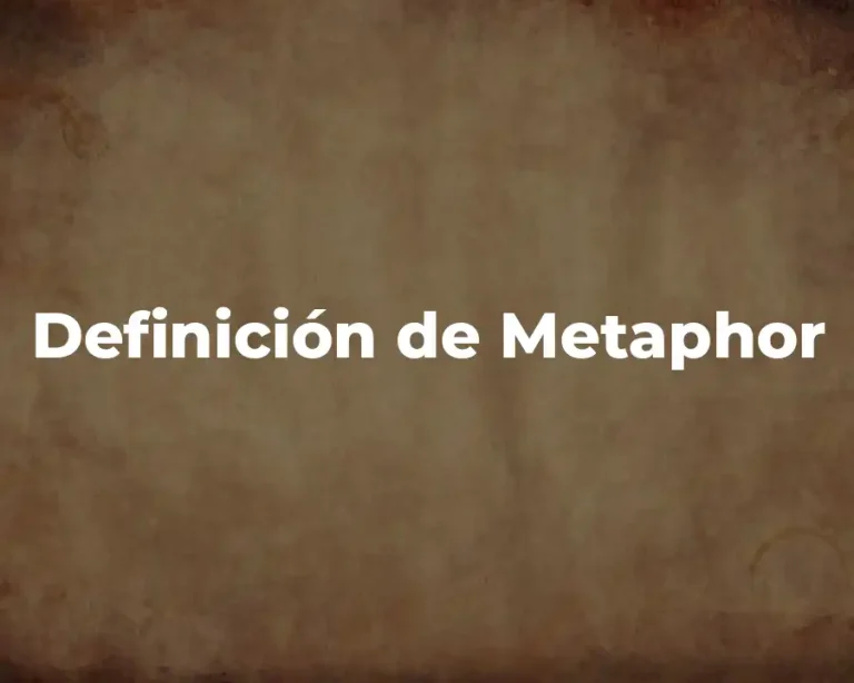 Definición de Metaphor