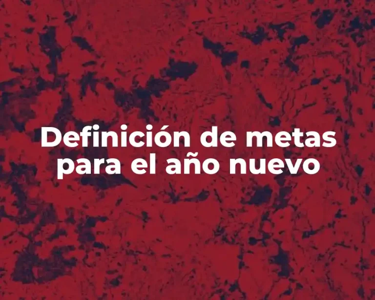 Definición de metas para el año nuevo