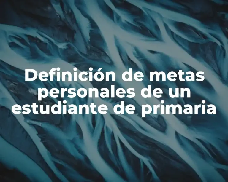 Definición de metas personales de un estudiante de primaria