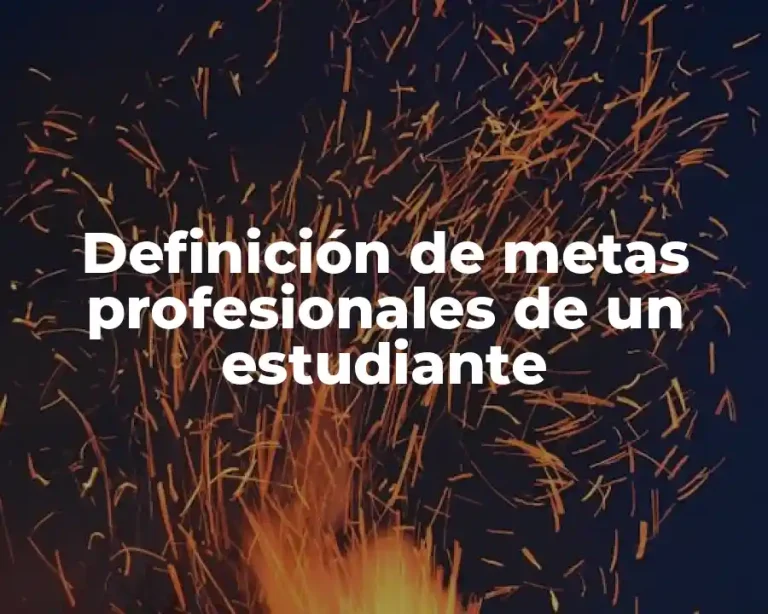 Definición de metas profesionales de un estudiante