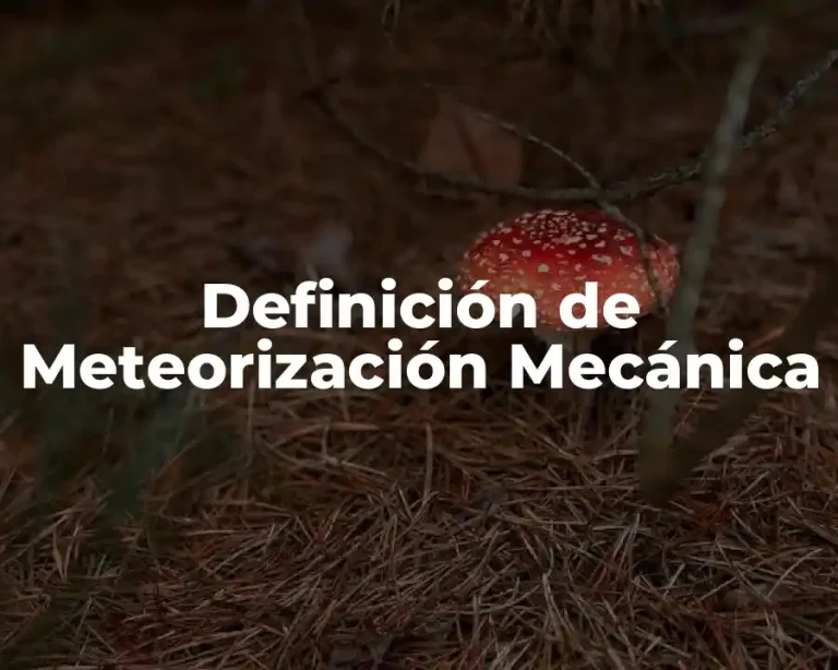 Definición de Meteorización Mecánica