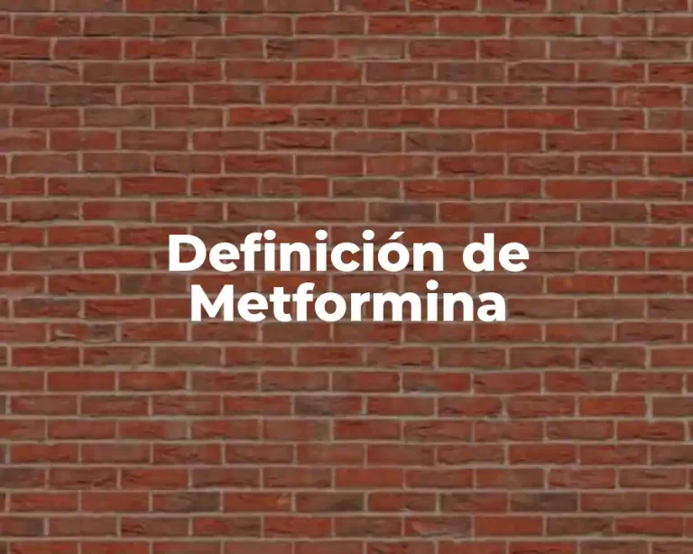 Definición de Metformina