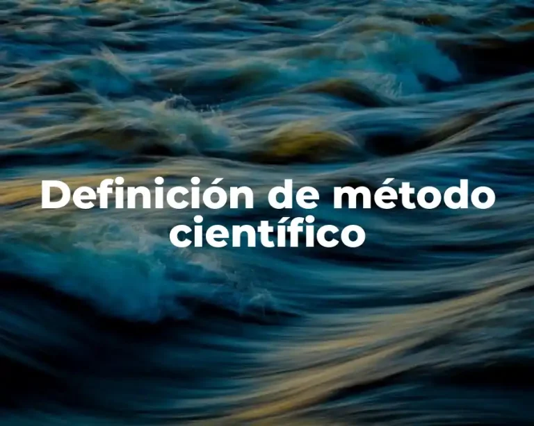 Definición de método científico