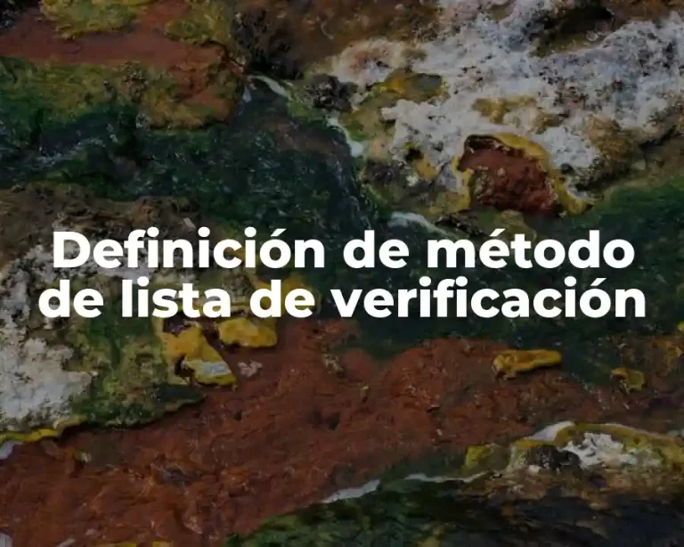 Definición de método de lista de verificación