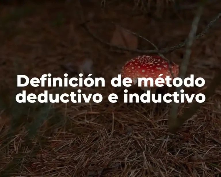 Definición de método deductivo e inductivo