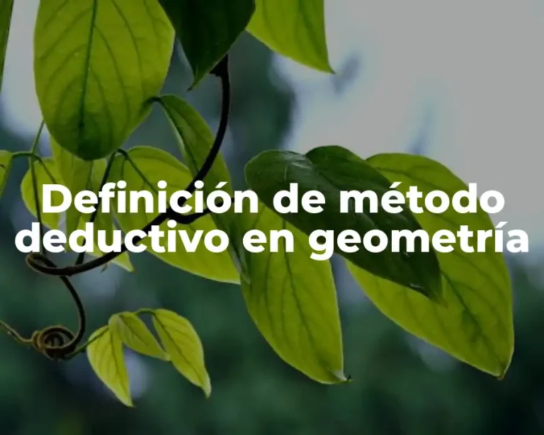 Definición de método deductivo en geometría