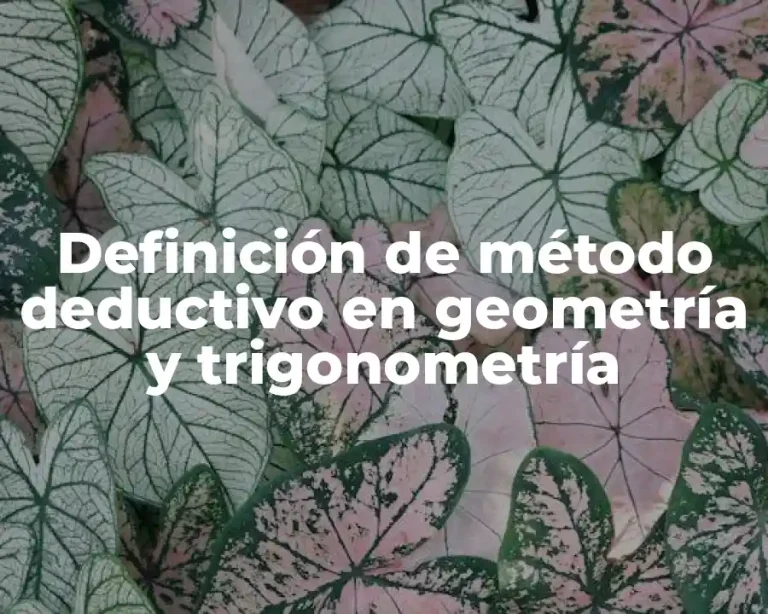 Definición de método deductivo en geometría y trigonometría