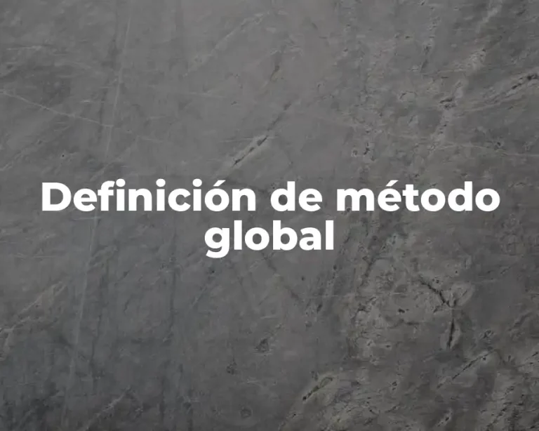 Definición de método global