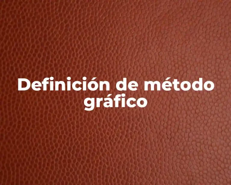 Definición de método gráfico
