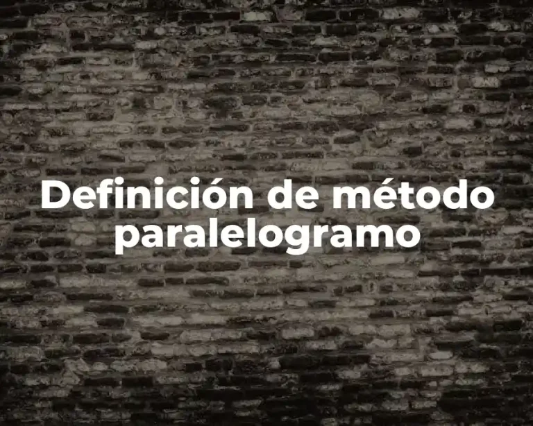 Definición de método paralelogramo
