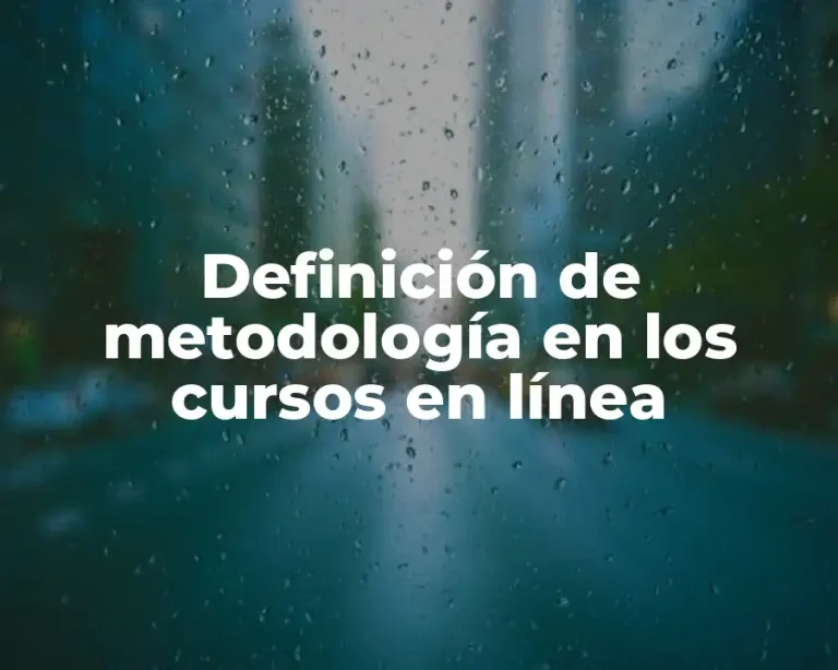 Definición de metodología en los cursos en línea