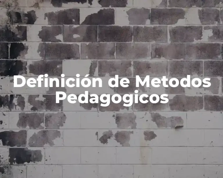 Definición de Metodos Pedagogicos