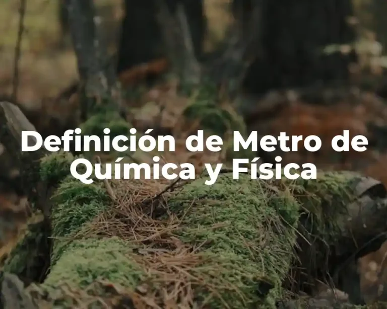 Definición de Metro de Química y Física