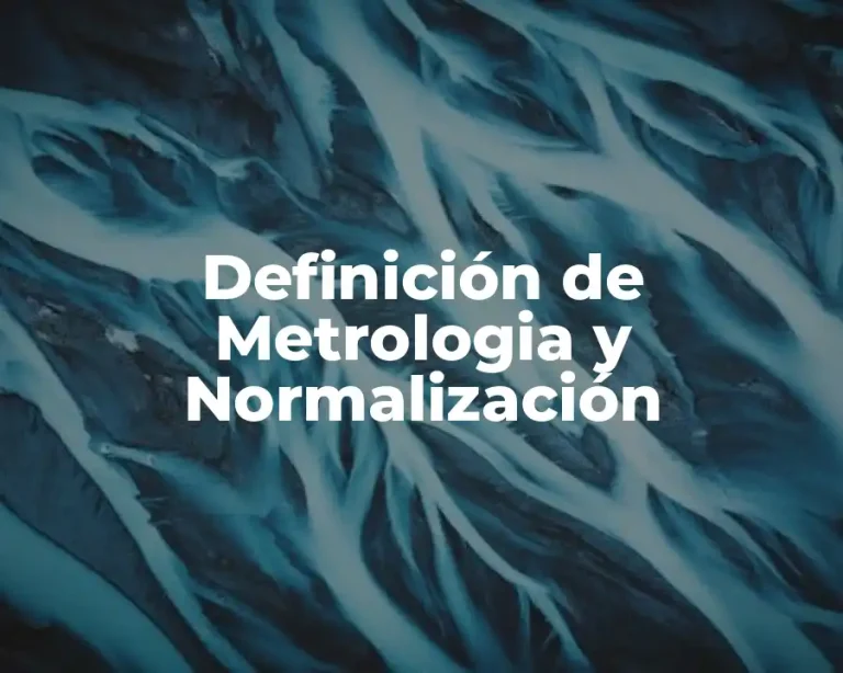 Definición de Metrologia y Normalización