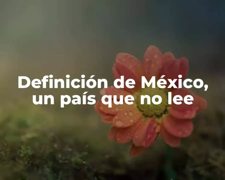 Definición de México, un país que no lee