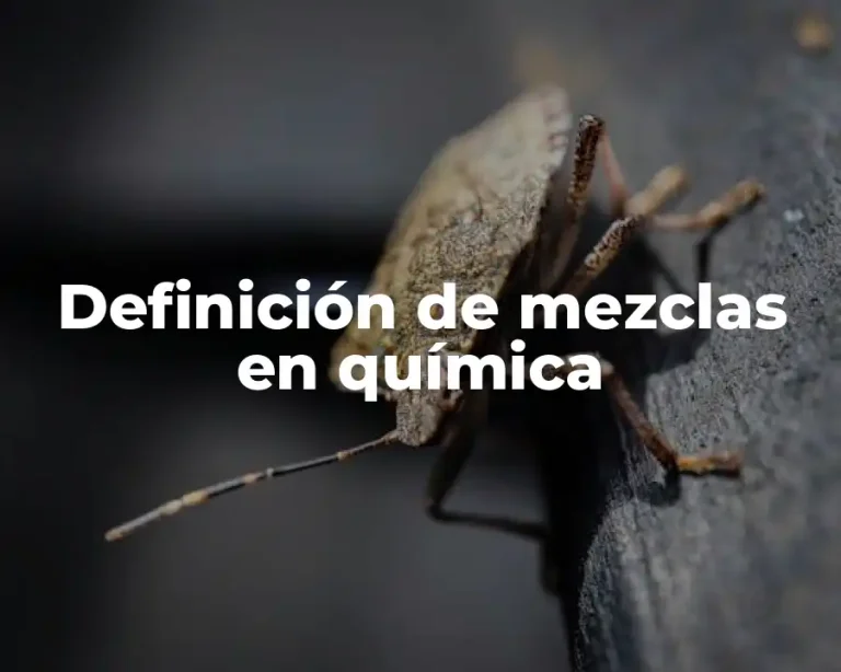 Definición de mezclas en química