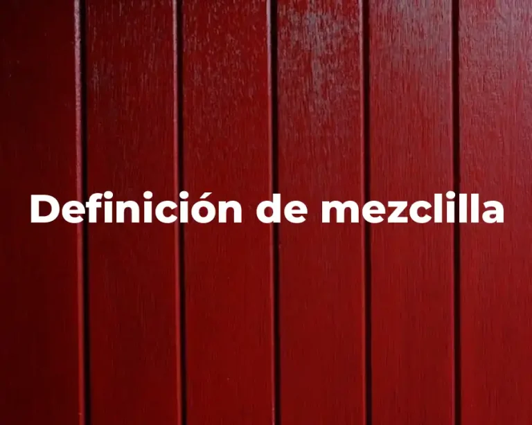 Definición de mezclilla